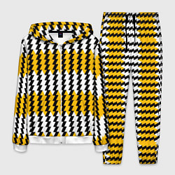 Мужской костюм Вертикальные жёлто-белые полосы