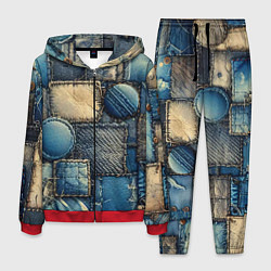 Мужской костюм Denim patchwork - ai art