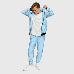 Костюм мужской Светлый голубой паттерн мелкая шахматка, цвет: 3D-черный — фото 2