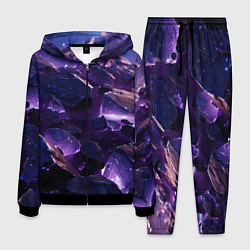 Мужской костюм Фиолетовые неоновые камни со светом