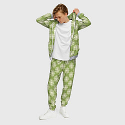 Костюм мужской Винтажный орнамент на зеленом, цвет: 3D-меланж — фото 2