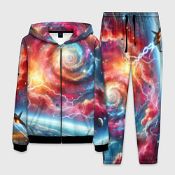 Мужской костюм Полёт к далёкой галактике - неоновый космос
