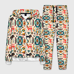 Мужской костюм Африканские узор лев и жираф