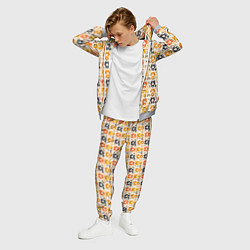 Костюм мужской Разноцветные котята ретро узор, цвет: 3D-меланж — фото 2