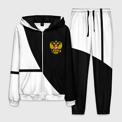 Костюм мужской Герб РФ текстура спорт, цвет: 3D-белый