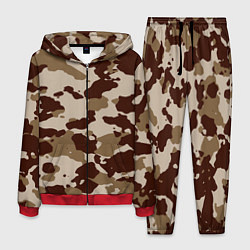 Мужской костюм Коричневый камуфляж текстура