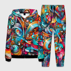 Мужской костюм Абстрактное граффити - нейроарт завихренья