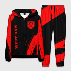 Мужской костюм West Ham - red gradient вертикально