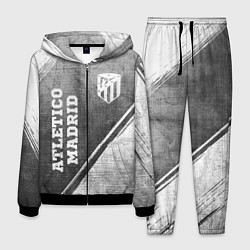 Костюм мужской Atletico Madrid - grey gradient вертикально, цвет: 3D-черный