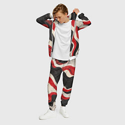 Костюм мужской Абстрактные волнистые полосы, цвет: 3D-белый — фото 2