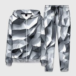 Мужской костюм Белая геометрия с искажением