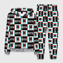 Костюм мужской BTS glitch pattern, цвет: 3D-меланж