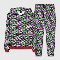 Костюм мужской Juventus glitch pattern, цвет: 3D-красный