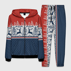 Мужской костюм Новогодний вязаный узор