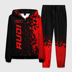 Костюм мужской Audi - red gradient по-вертикали, цвет: 3D-черный