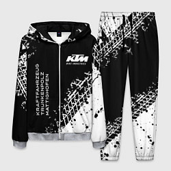 Костюм мужской KTM - следы от шин, цвет: 3D-меланж