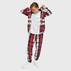 Костюм мужской Красно-белая ткань в клетку, цвет: 3D-меланж — фото 2