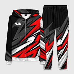 Костюм мужской Lixiang - красный спортивный, цвет: 3D-белый