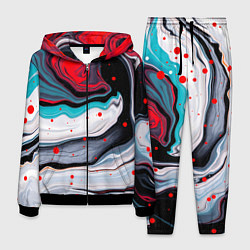 Мужской костюм Флюид арт абстракция
