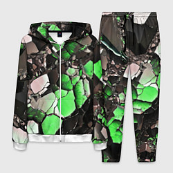 Мужской костюм Чёрно-зелёный камень