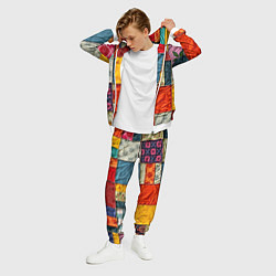 Костюм мужской Пэчворк из ярких тканей, цвет: 3D-белый — фото 2