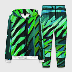 Мужской костюм Чёрно-зелёная абстракция