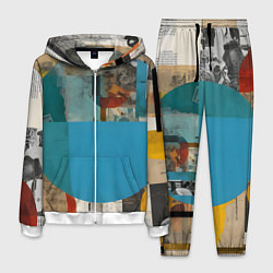 Мужской костюм Абстрактный ретро коллаж