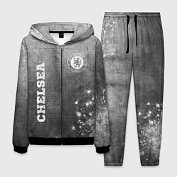 Костюм мужской Chelsea - grey gradient вертикально, цвет: 3D-черный