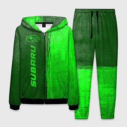 Костюм мужской Subaru - green gradient по-вертикали, цвет: 3D-черный
