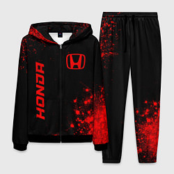 Костюм мужской Honda - red gradient вертикально, цвет: 3D-черный