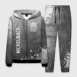 Мужской костюм Nickelback - grey gradient вертикально