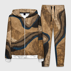 Костюм мужской Песочная абстракция, цвет: 3D-белый