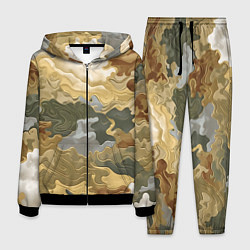 Мужской костюм Золотистый камуфляж