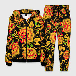 Костюм мужской Хохлома - роспись, цвет: 3D-черный