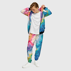 Костюм мужской Абстрактные волны в мраморном стиле, цвет: 3D-черный — фото 2