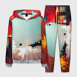 Костюм мужской Сюрреалистичная абстракция, цвет: 3D-меланж