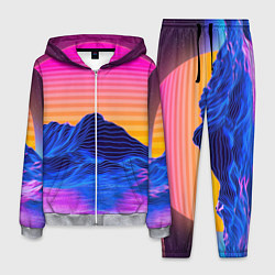 Костюм мужской Неоновый закат, цвет: 3D-меланж