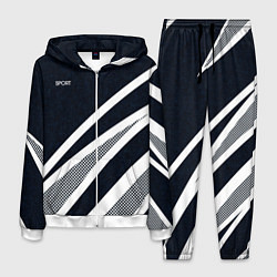 Мужской костюм Sport тёмно-синий с полосами