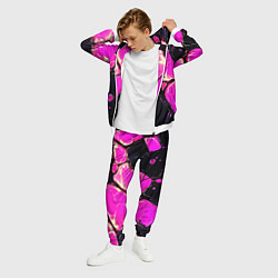 Костюм мужской Розовые пятна в текстуре, цвет: 3D-белый — фото 2