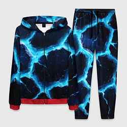 Мужской костюм Голубая потертая текстура с разломом