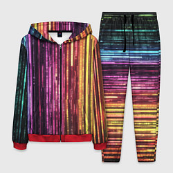 Мужской костюм Неоновый и переливающийся киберпанк узор