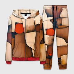 Костюм мужской Фрагментированная композиция, цвет: 3D-красный