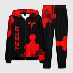 Мужской костюм Tesla - red gradient вертикально