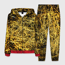 Костюм мужской Золотое плетение на черном, цвет: 3D-красный