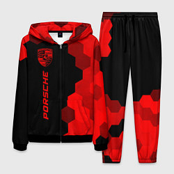 Мужской костюм Porsche - red gradient по-вертикали