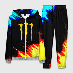 Мужской костюм Monster energy огненные краски