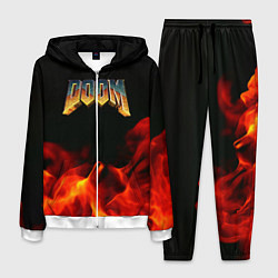 Мужской костюм Doom огненная текстура
