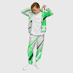 Костюм мужской Color white light green, цвет: 3D-белый — фото 2