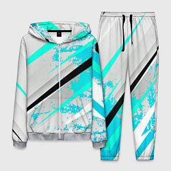 Мужской костюм Color white light blue