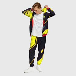 Костюм мужской Cyberpunk 2077 geometry steel, цвет: 3D-красный — фото 2